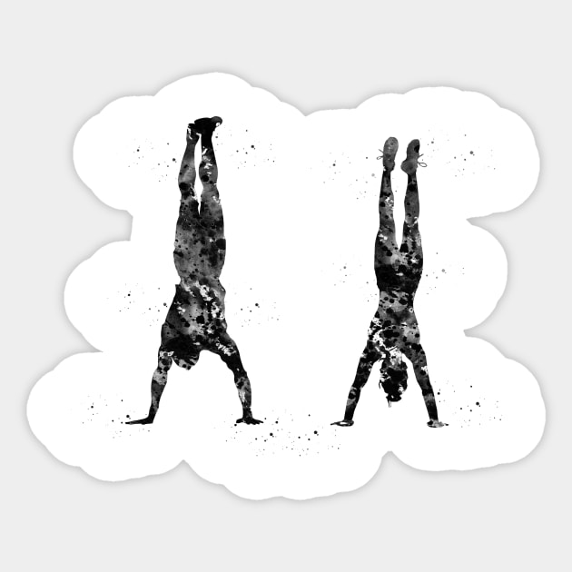 Handstand Sticker by erzebeth